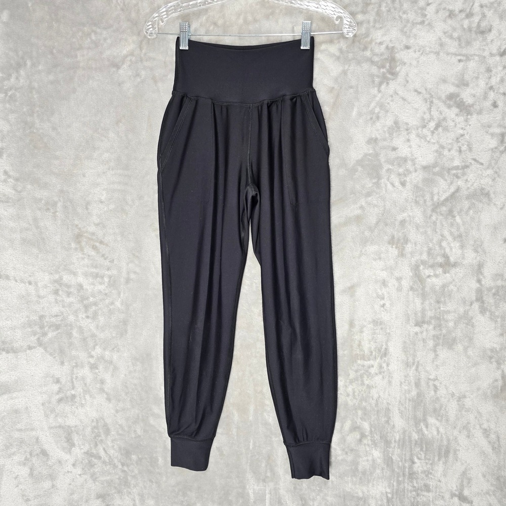 Old‎ Navy Jogger Pants Womens XS Black Powersoft High Rise Go-Dry Athleisure